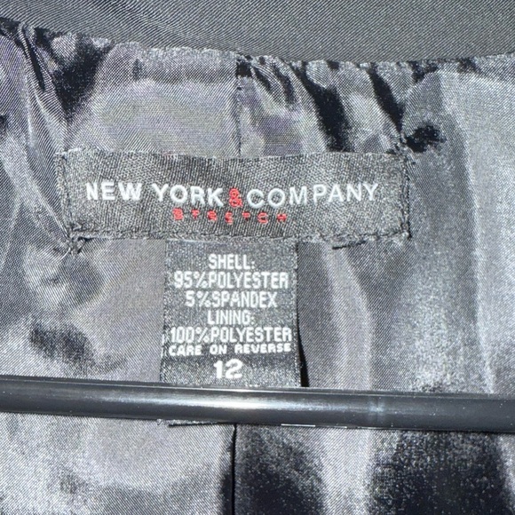 New York & Company Women's Black Double-Breasted Blazer - Picture 2 of 4